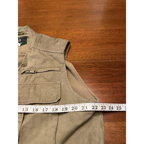 Medium Orvis Safari Photographers Travel Vest Multi Pocket Canvas Mesh Back - Picture 10 of 13